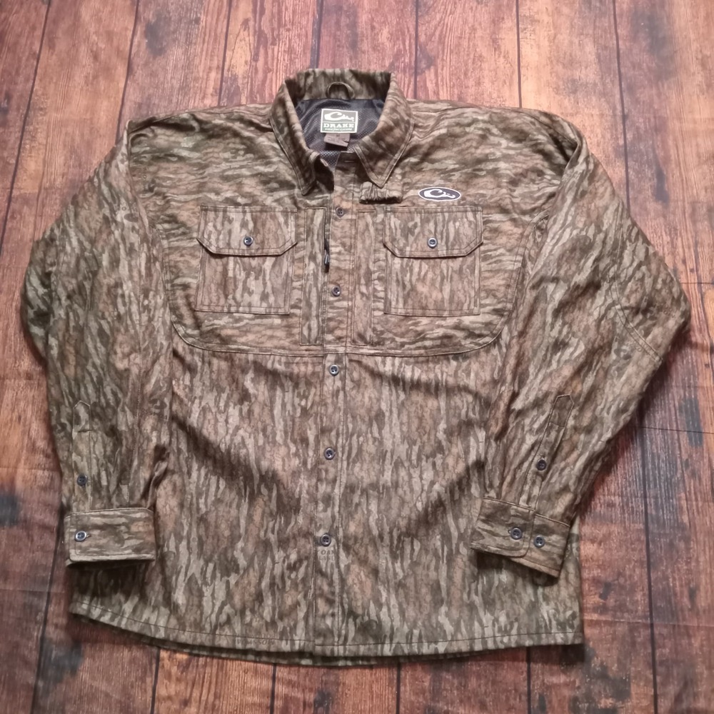Drake Waterfowl Systems‎ 6 Pocket Mesh Lined Button Up Jacket Men's Medium